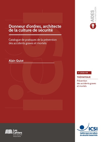 Couverture Cahier - Donneur d’ordres, architecte  de la culture de sécurité 